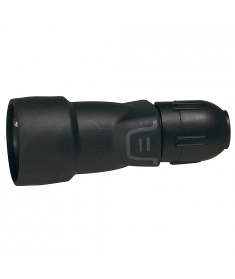 Prolongateur caoutchouc 2P+T 16A IK08 à connexion automatique IP44