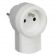 Fiche double fonction 2P+T 16A 250V pour 2 appareils sur une même prise