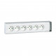 Bloc multiprise fixable 6x2P+T longueur 343mm à cabler - blanc