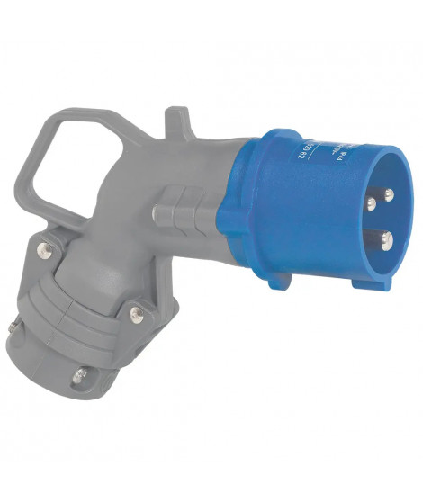 Fiche mobile coudée Hypra IP44 16A - 200V~ à 250V~ - 2P+T - plastique