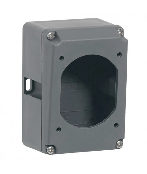 Boîtier réversible simple Hypra pour prise 3P+T et 3P+N+T 16A - plastique