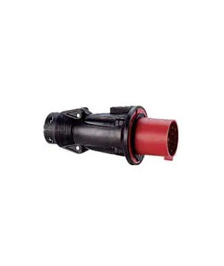 Fiche mobile droite Hypra IP44 16A - 380V~ à 415V~ - 3P+T - caoutchouc