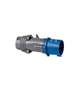 Fiche mobile droite Hypra IP44 32A - 200V~ à 250V~ - 2P+T - plastique