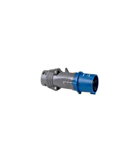 Fiche mobile droite Hypra IP44 32A - 200V~ à 250V~ - 2P+T - plastique
