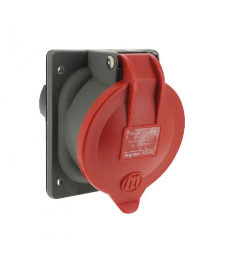 Prise à entraxes unifiés fixe Hypra IP44 32A - 380V~ à 415V~ - 3P+N+T -plastique