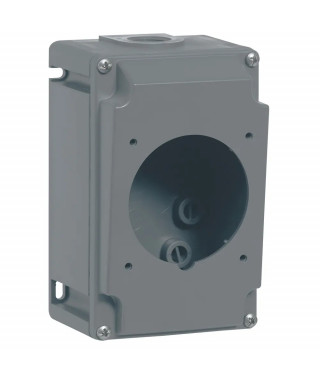 Boîtier simple pour prises saillie Hypra - 1 entrée ISO 25 - plastique