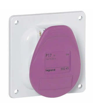 Prise à entraxes unifiés fixe P17 IP44 16A - 20V~ à 25V~ - 2P