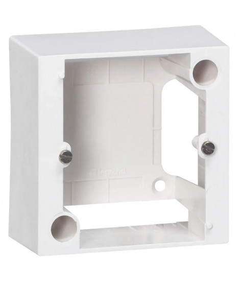 Cadre saillie 1 poste pour montage prise 80x80mm - 82x82x40mm - ivoire
