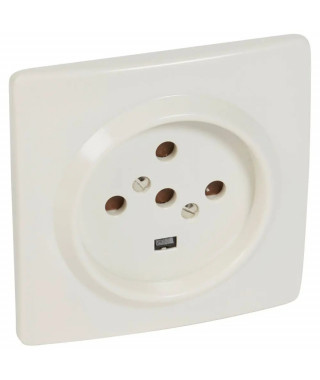 Socle 3P+N+T à vis avec éclips de protection dimensions 95x95mm