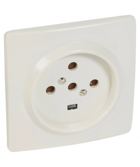 Socle 3P+N+T à vis avec éclips de protection dimensions 95x95mm