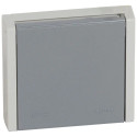 Prise de courant 3P+T 20A pour boite Ø67mm Plexo complet IP44 encastré - gris