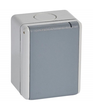 Prise étanche 3P+T 32A Plexo complet IP44 saillie - gris