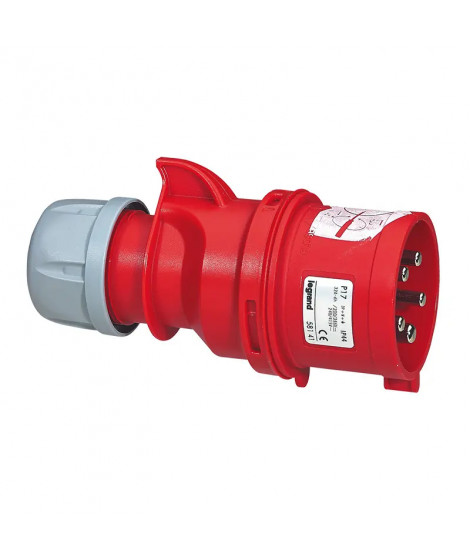 Fiche inverseur de phases P17 IP44 16A - 380V~ à 415V~ - 3P+T+N