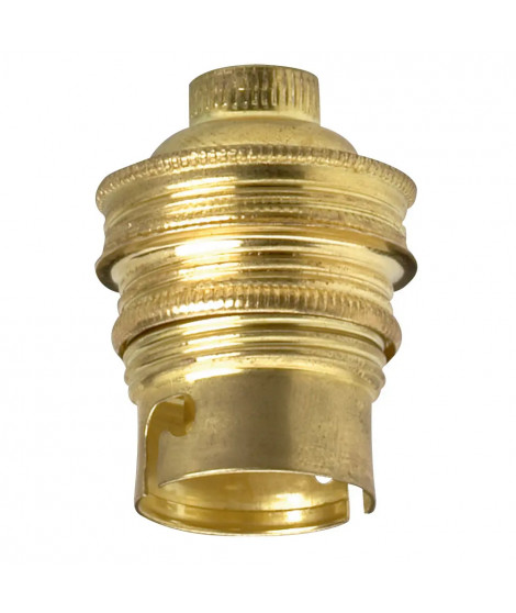 Douille culot B22 à raccord fileté et double bague matière métallique 4A 150W