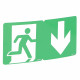 Etiquette signalisation évacuation repositionnable et recyclable avec flèche