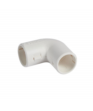Coude équerre 90° IP40 Ø20mm - blanc RAL9010 antimicrobien