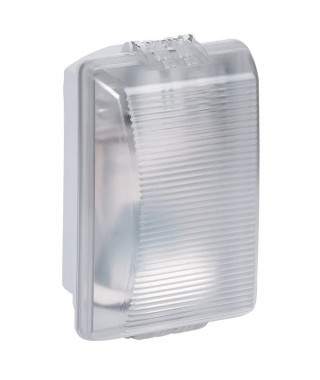 Hublot rectangulaire étanche Plexo avec diffuseur clair pour lampe E27