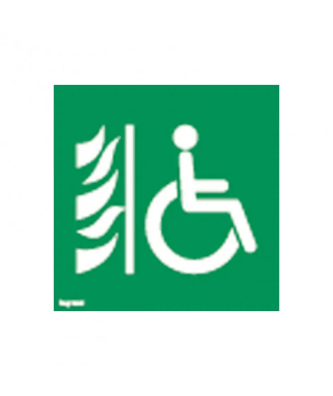 Etiquette de signalisation amovible et recyclable pour espace attente sécurisé