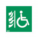 Etiquette de signalisation amovible et recyclable pour espace attente sécurisé