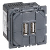Prise double USB Céliane - Type-A 2