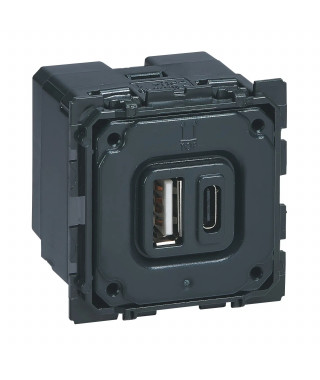 Prise double USB Céliane Type-A et Type-C 3A 15W