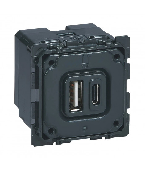 Prise double USB Céliane Type-A et Type-C 3A 15W