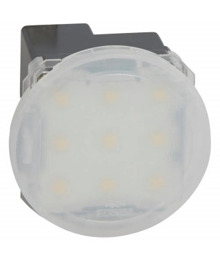 Spot Céliane 3W 90lm livré avec enjoliveur opalescent plastique blanc