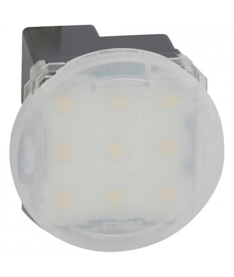 Spot Céliane 3W 90lm livré avec enjoliveur opalescent plastique blanc