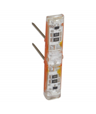Voyant témoin 230V Easy-Led brochable à LEDs blanches pour mécanismes Mosaic