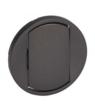 Enjoliveur large Céliane interrupteur, va-et-vient ou poussoir Soft - graphite