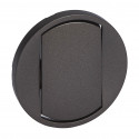 Enjoliveur large Céliane interrupteur, va-et-vient ou poussoir Soft - graphite