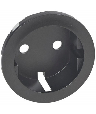 Enjoliveur Céliane pour prise 2P+T standard germanique - finition graphite