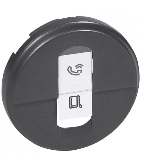 Enjoliveur Céliane pour prise RJ45 - finition graphite