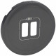 Enjoliveur Céliane pour prise double USB Type-A et Type-C - graphite