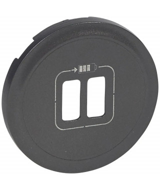 Enjoliveur Céliane pour prise double USB Type-A et Type-C - graphite