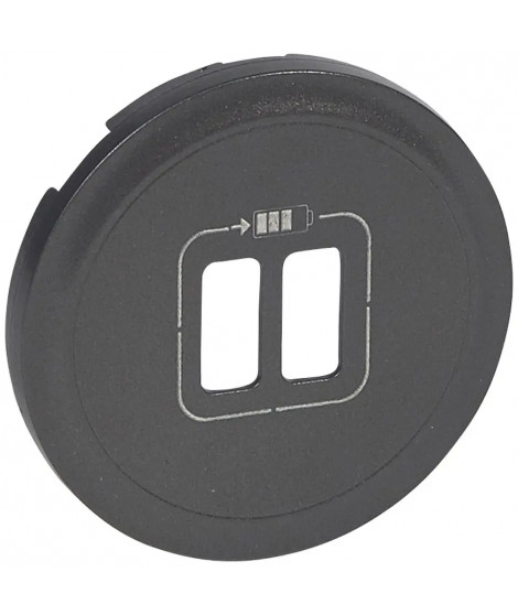 Enjoliveur Céliane pour prise double USB Type-A et Type-C - graphite