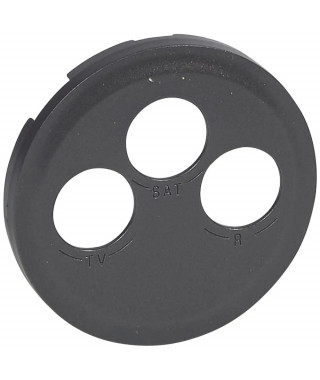 Enjoliveur Céliane pour prise TV-R-SAT - finition graphite