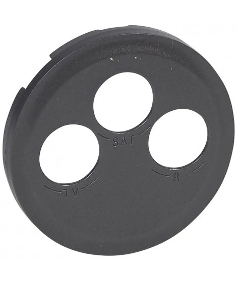 Enjoliveur Céliane pour prise TV-R-SAT - finition graphite