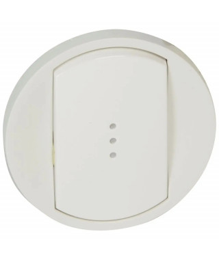 Enjoliveur large Céliane pour toutes commandes d'éclairage standard - Blanc
