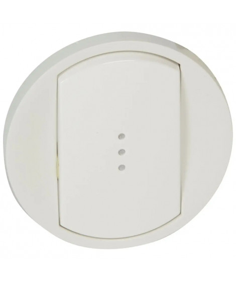 Enjoliveur large Céliane pour toutes commandes d'éclairage standard - Blanc