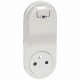 Enjoliveur Céliane prise 2P+T Surface et chargeur USB semi encastré - Blanc