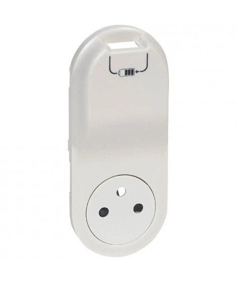 Enjoliveur Céliane prise 2P+T Surface et chargeur USB semi encastré - Blanc