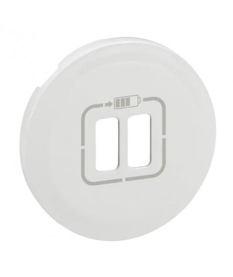 Enjoliveur Céliane pour prise double USB Type-A et Type-C - Blanc