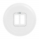 Enjoliveur Céliane pour prise double USB Type-A et Type-C - Blanc