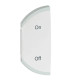 Enjoliveur simple Céliane marquage ON et OFF montage gauche - blanc