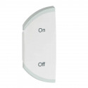 Enjoliveur simple Céliane marquage ON et OFF montage gauche - blanc