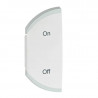 Enjoliveur simple Céliane marquage ON et OFF montage gauche - blanc