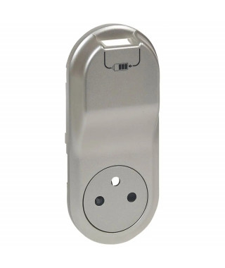Enjoliveur Céliane pour prise 2P+T Surface/chargeur USB semi encastré -titane