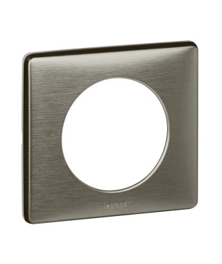 Plaque Céliane Métal 1 poste - finition Tungstène