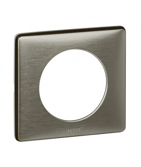 Plaque Céliane Métal 1 poste - finition Tungstène